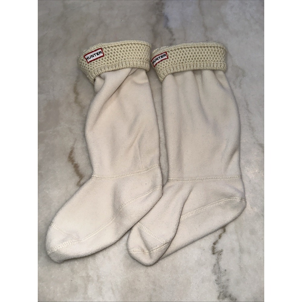 Hunter Knit Inserts Bootie Size M‎ Cream